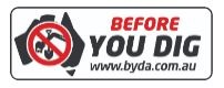 A logo for Before You Dig Australia with their website written below.