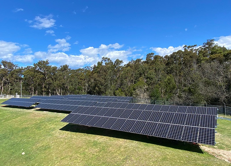 Vincentia wastewater treatment plant solar array